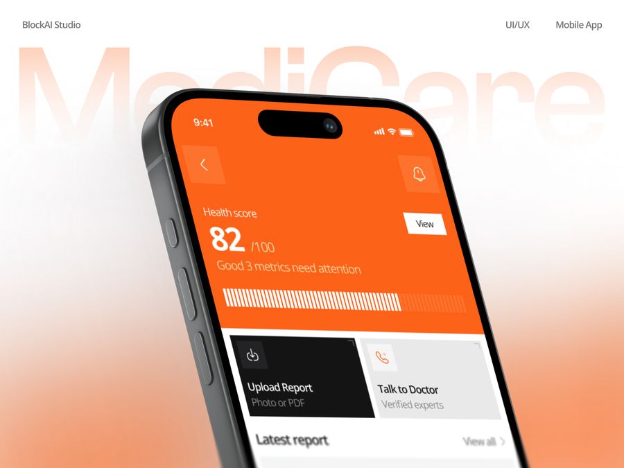 Reference: an interface where orange takes over when something is wrong