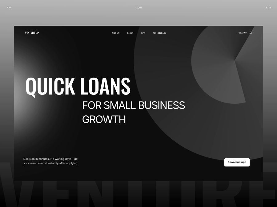 Reference: a restrained layout that holds most of its content back